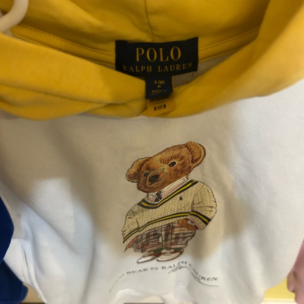 Polo by Ralph Lauren Kids Shirt - Yellow and White sweatshirt- size 8